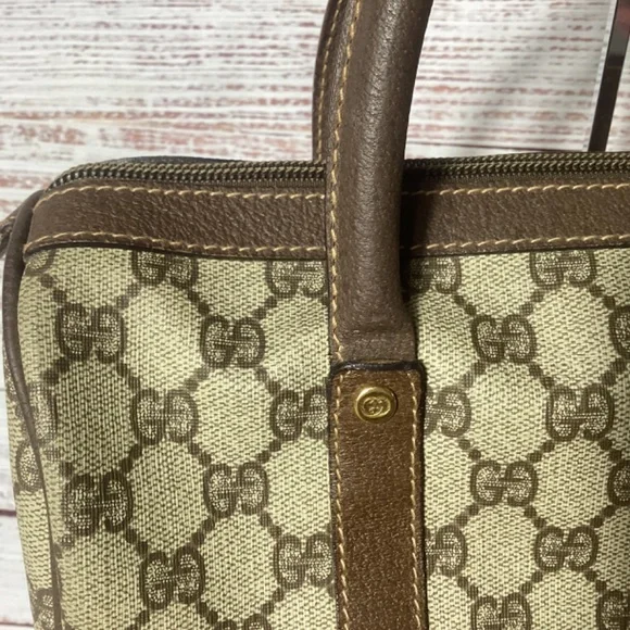 GUCCi Sherry Line Hand Bag Brown